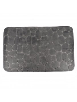 7718N181 TENDANCE TEPIH ZA KUPATILO PEBBLE 50X80 CM MEMORIJSKA PENA MIKROFIBER TAMNO SIVA