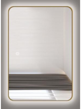 Ogledalo alu-ram 50x70, gold- CL34