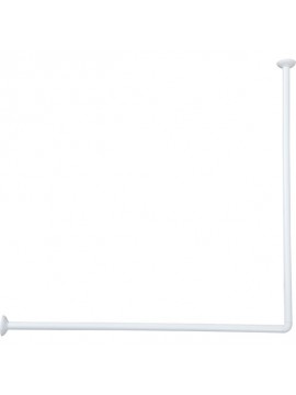 2113100 TENDANCE DRZAC ZA ZAVESE ZA KADU UGAONI 90X90CM ALUMINIJUM BELA