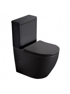 Monoblok PERLA riml. mat crni sa duroplast s.close wc daskom MBL200MB