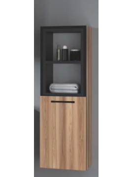 Vertikala PIRAMIT konzolna MDF - polica - Hazar/Crno 84132